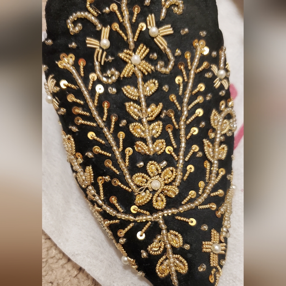Pakistani Bridal heeled mule/khussa/jutti - Picture 6 of 6